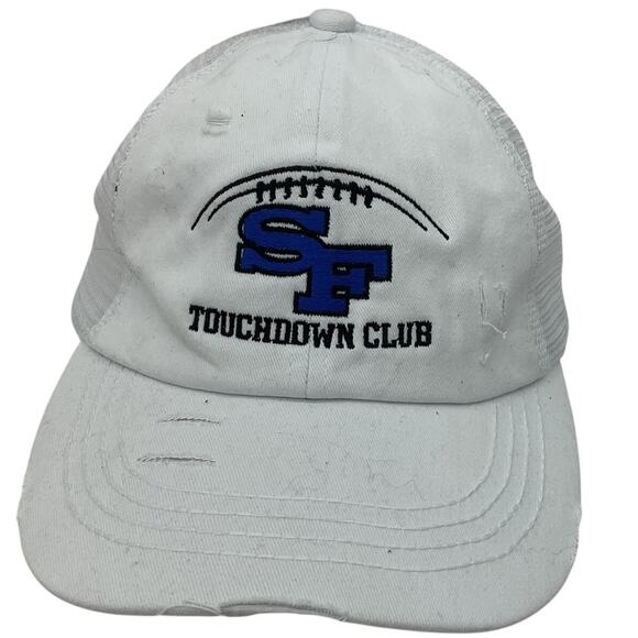 CC Distressed White San Francisco Baseball Cap Polyester Blend Women’s OS NWT - Picture 1 of 6